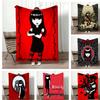Goth Cartoon E-Emily The Strange Wurfdecke Leicht 240g Flanelldecke Weich Hautfreundlich für Sommerkühlung