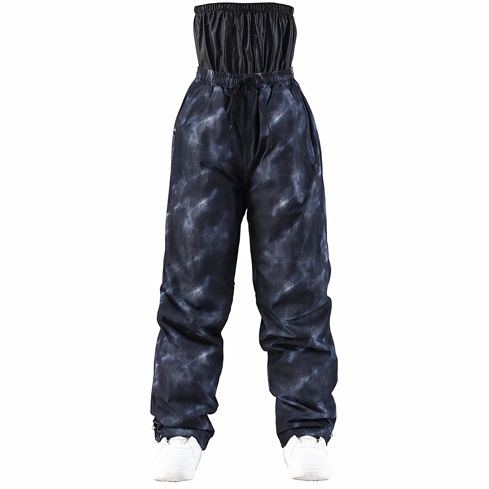 

MORGEN SKY and Snow Water HX995 Snowboarding/Ski Pants, Unisex, Men s Women s, Tie-Dye Pattern, Water-Repellent, Windproof, Cold-Proof, Warm, чёрный