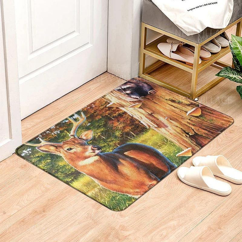 House Entrance Carpet Home Natural Animal Styles Doormat Room Rug Bath Mat Foot Mat Bathroom Non-slip Kitchen Mat Home Decor
