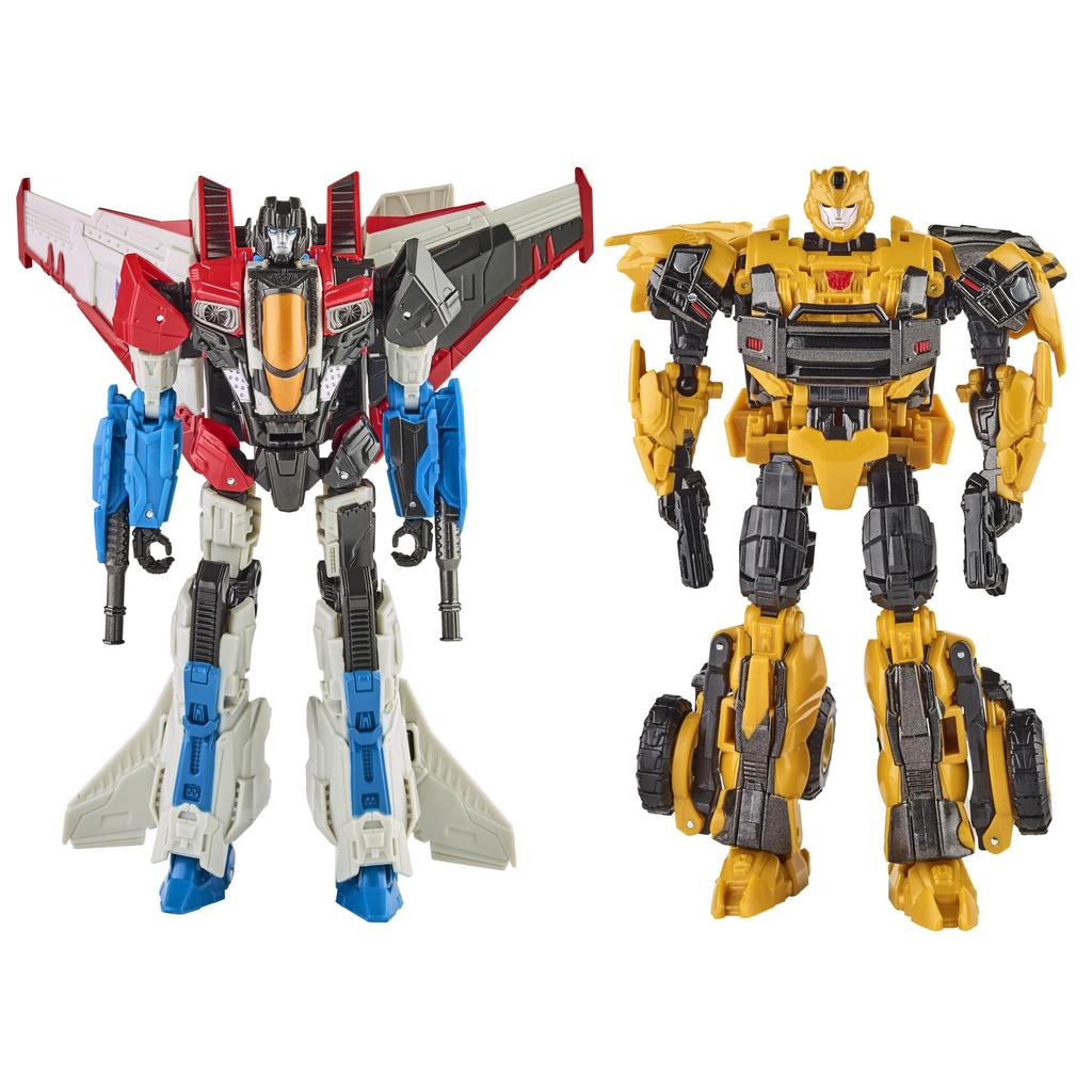 Transformers Reactivate Video Game-Inspired Bumblebee and Stark Stark 2-Pack 6.5-Inch Transforming Action Figures, Ages 8+, Medium, F0383