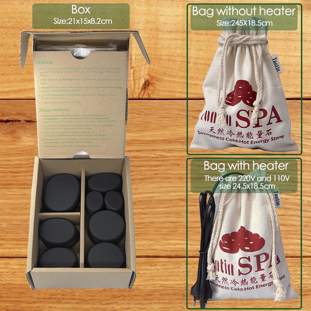 Hot Stone Massageset Tontin Spa Basaltstein 30 Stück/Set