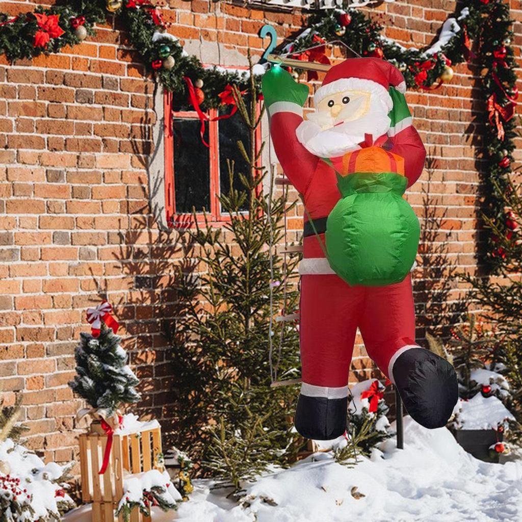 Christmas Inflatables Santa Outdoor Decorations Cute for Lawn Courtyard Home