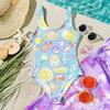 Girls One Piece Swimsuit Summer Kids Fruit Print Swimwear Toddler Bathing Suit Children Casual Beachwear for Swimming Pool