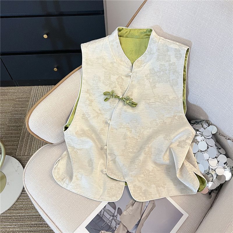 

2025 новый новый жаккардовый жилет женский год нишевый жилет новый топ M [Recommended below 50kg]