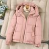 Fashion Short Casual Down Cotton Jacket Women Parkas Hooded Korean Style Winter Cotton Clothing Female Coat Outerwear