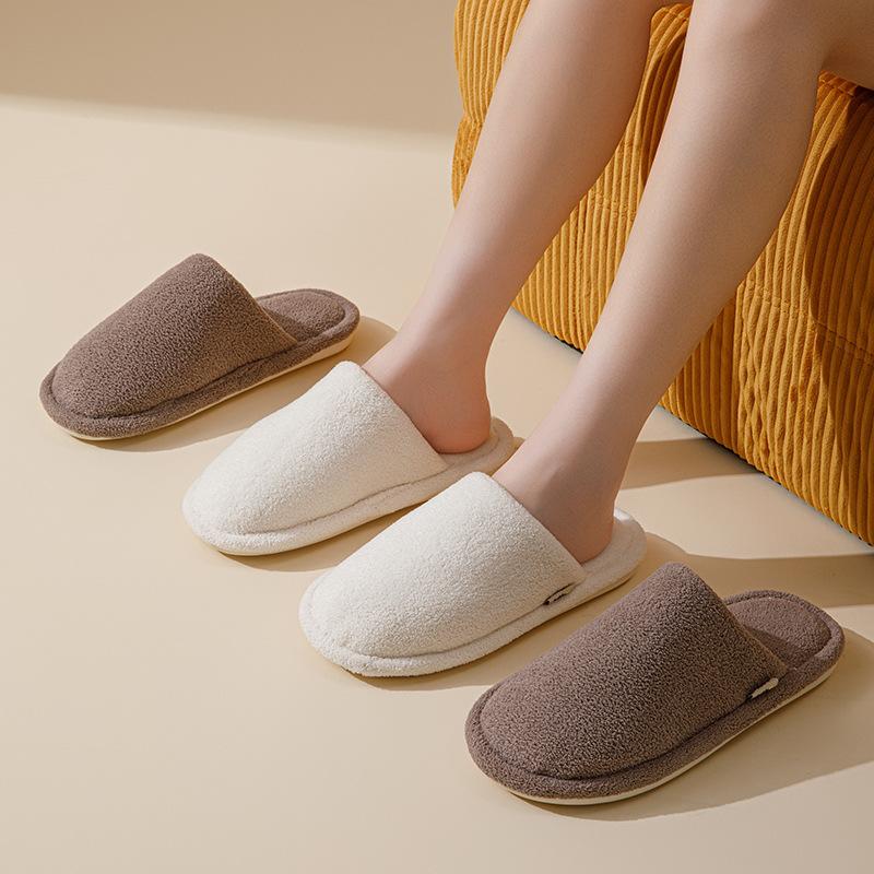 New Silent Cotton Slippers Autumn and Winter Simple and Comfortable Floor Mop Home Non-slip Deodorant Cotton Slippers Winter