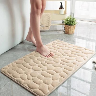 40*60cm Tapetes antiderrapantes Cobblestone em relevo Tapete de banheiro Bacia Banheira Lateral Tapete de chão Absorvente Capacho Tapete Lavável
