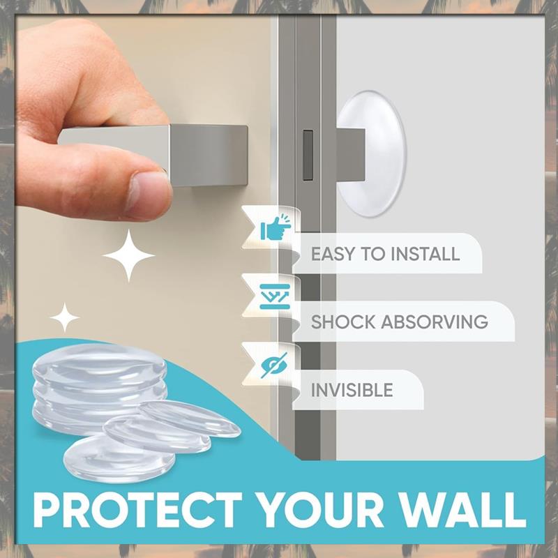 A70U New Wall Door Handle Stopper Guard Cushion Bumper Protectors For Wall Guard Door Bumper