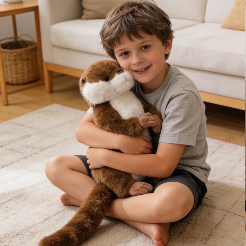 Peluche Carino Lontra Marina - Compagno Rilassante Regalo per Bambini