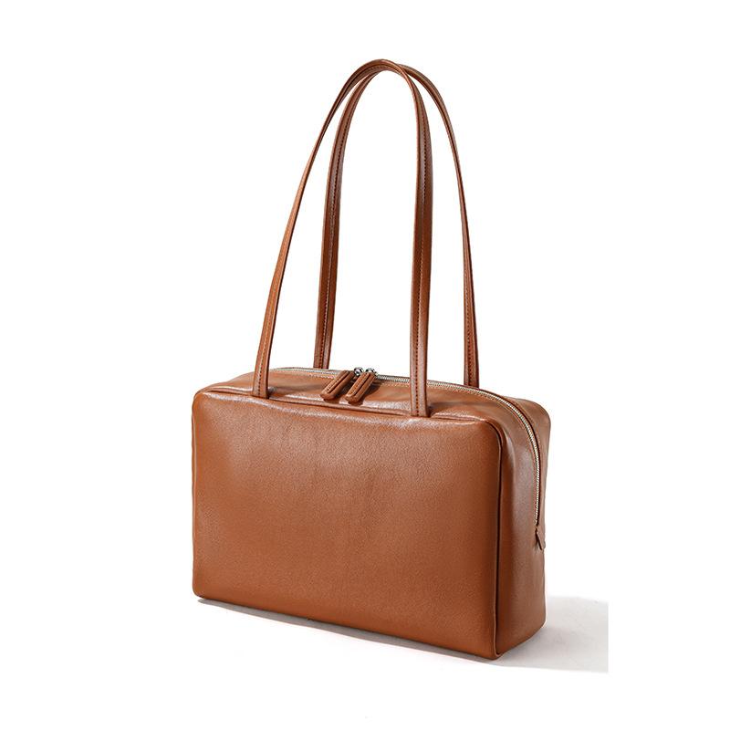 Large-capacity Underarm Bag Fashionable and Versatile Genuine Leather Single-shoulder Bag
