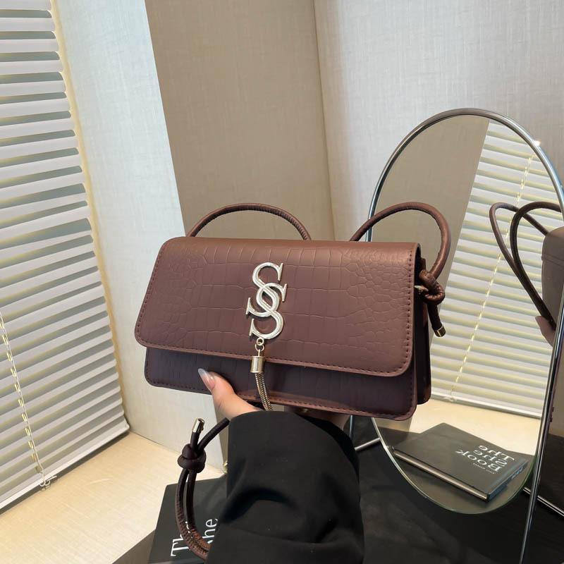 

Niche design bag women s plaid crocodile pattern fashion patent leather small square bag 2025 new chain shoulder messenger bag