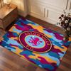 Aston Villa Football Print Crystal Velvet Rug, Comfortable Water Absorbent Non Slip Indoor Floor Carpet
