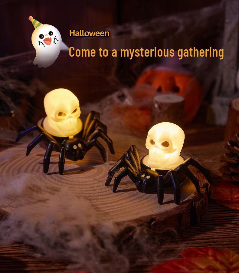 LED Halloween Pumpkin and Spider Candle Lights for Kids - Festive Atmosphere & Decoration Gift