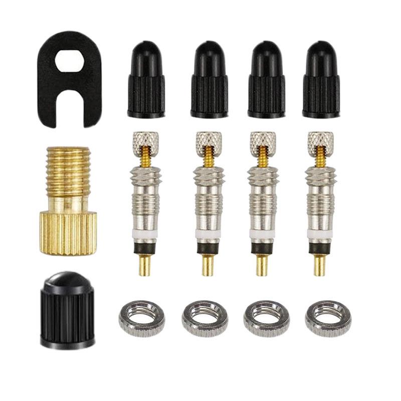 Valve Core & Stem Cap Wrench Set for Mountain/Road Bikes - Compatible with French & American Valves