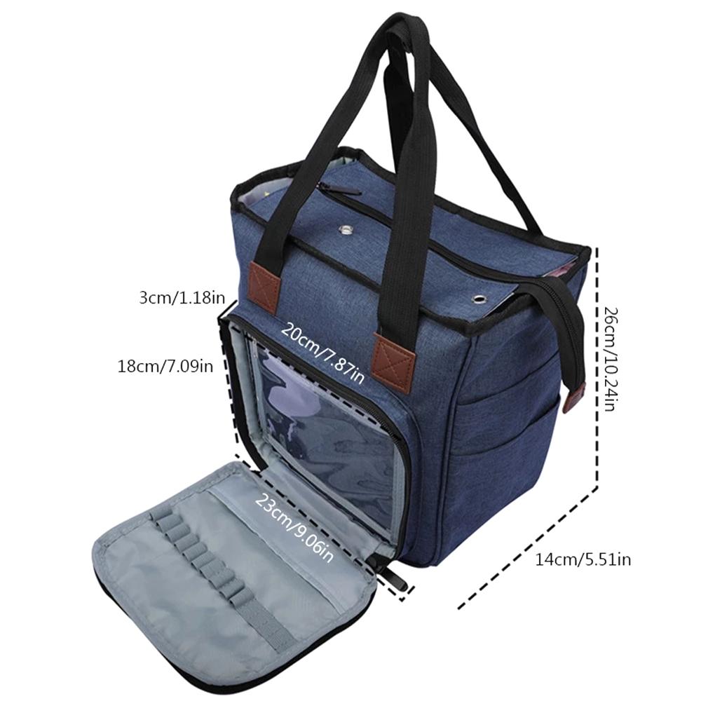 Knitting Bag Large Yarn Storage Organizer Crochet Bags and Totes with Inner Divider Yarn Holder Case for Knitting Needles