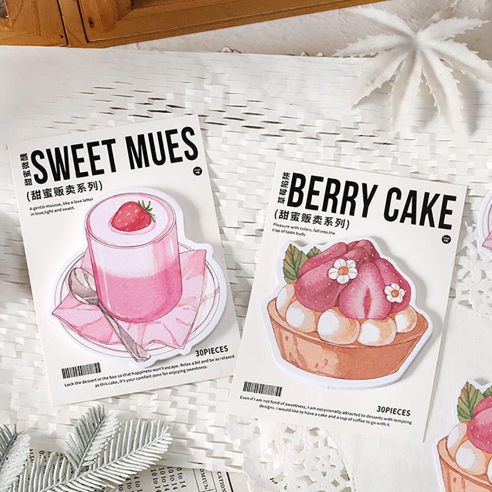 30Sheets Desserts Sticky Notes Stationery Message Notes Kawaii Planner
