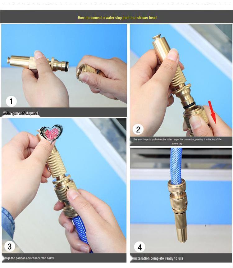 High-Pressure Pure Copper Home Car Wash & Garden Spray Gun
