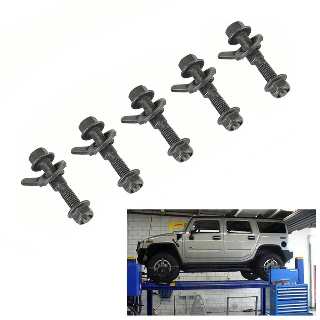 5pcs 12mm Vehicles Steel Four Wheel Alignment Adjustable Camber Kit Cam Bolt Army Green