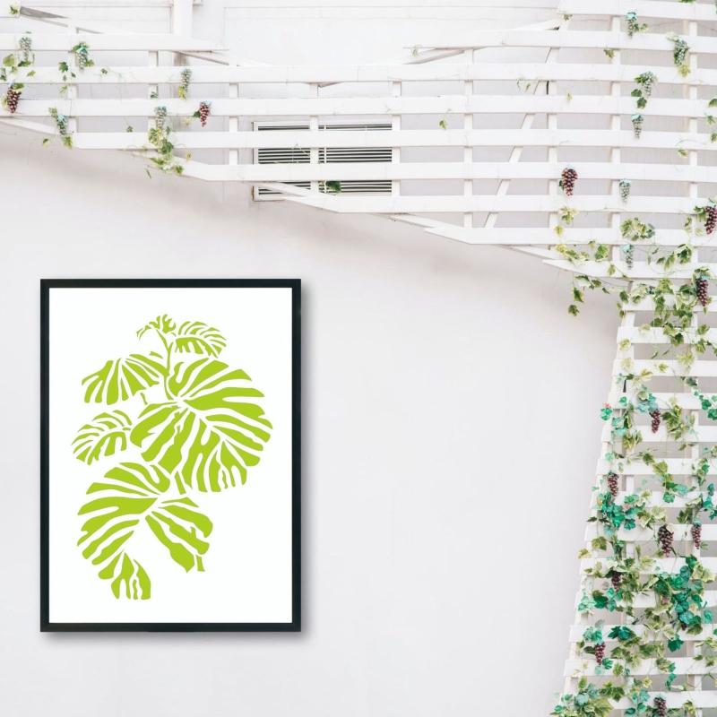 Reusable Plant Painting Stencils Vintage Floral Leaves DIY Art Craft Templates On Wood Wall Paper Card Canvas Door 9X