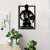 Personalized Metal Soccer Sign for Girls Custom Name Plate Wall Decor Female Football Player Gift