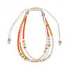 Bohemian Holiday Colorful Crystal Beaded Woven Bracelet for Women
