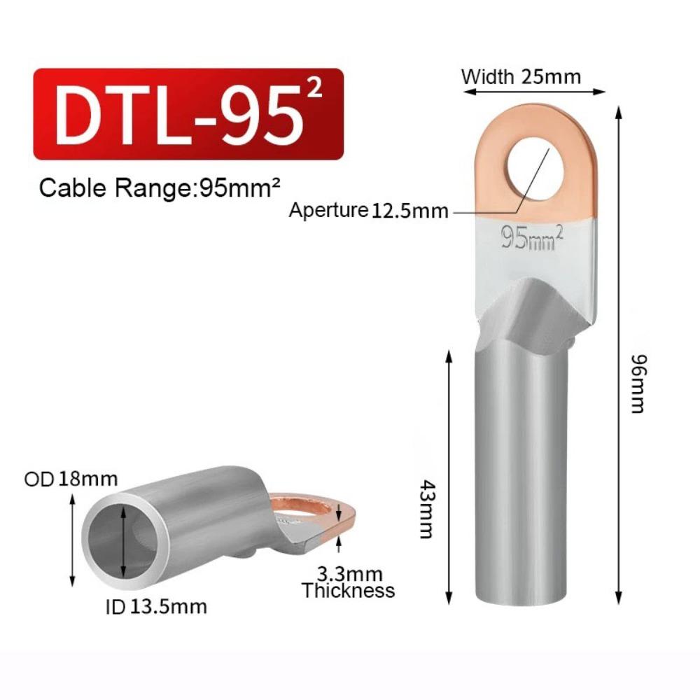DTL Copper Aluminum Terminal Non-Insulated Terminal  Block New Copper Connectors  Wire