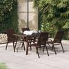 VidaXL 5-piece Garden Dining Set Brown and Black 3095983