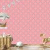Checkerboard Wallpaper Coral, Soft Forms for Living Room and Bedroom 50x1000