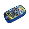 Dragon Ball Blue Double-Layer Pencil Case for Students, Goku Merchandise, Large Capacity, Wear-Resistant.