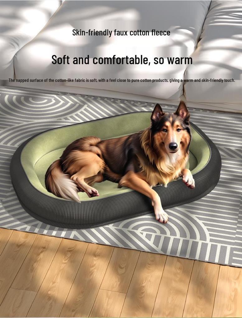Four Seasons Pet Nest: Removable, Washable Dog & Cat Bed with Cushion, Ideal for Winter Warmth
