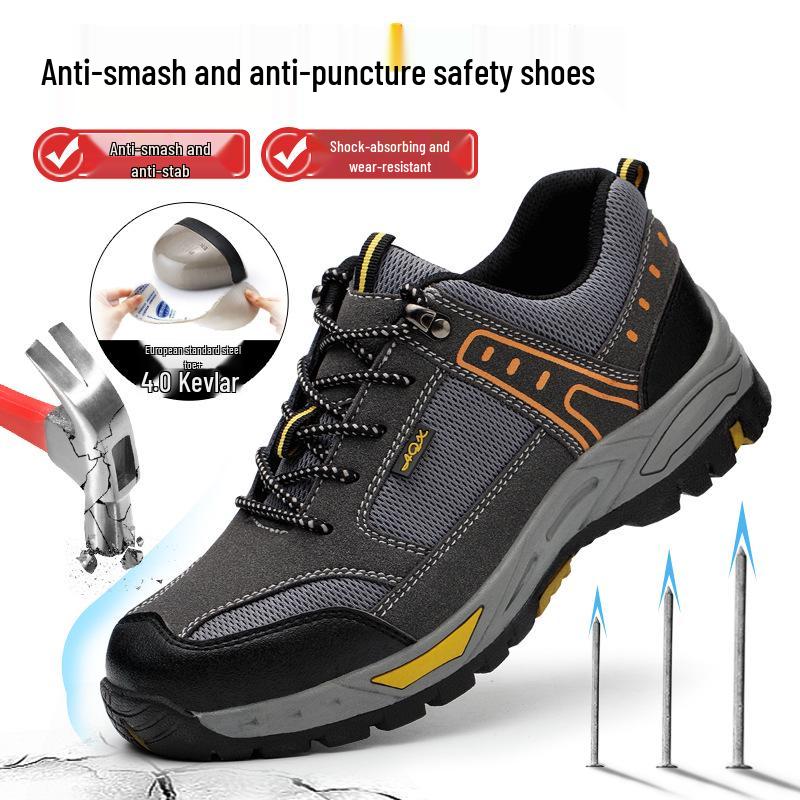 Men's Lightweight Fashionable Safety Work Shoes - Anti-Smash & Puncture Resistant