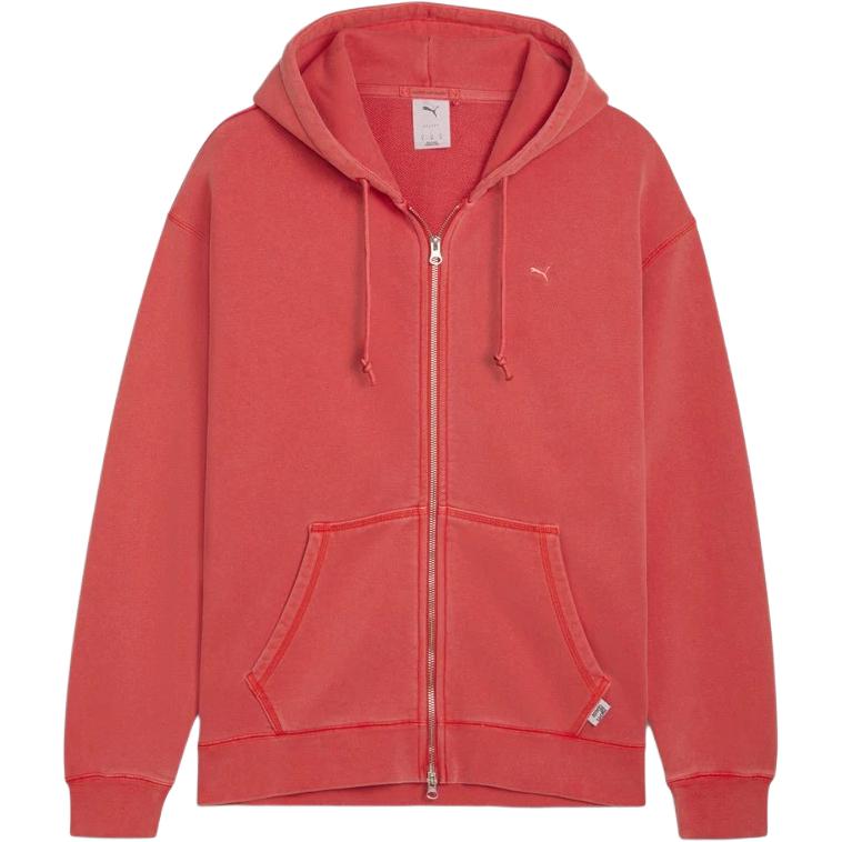 

Puma Mmq Full Zip Drawstring Hooded Loose Long Sleeve Sweatshirt Men Sweatshirt Fiery-Red 633529-22 XL