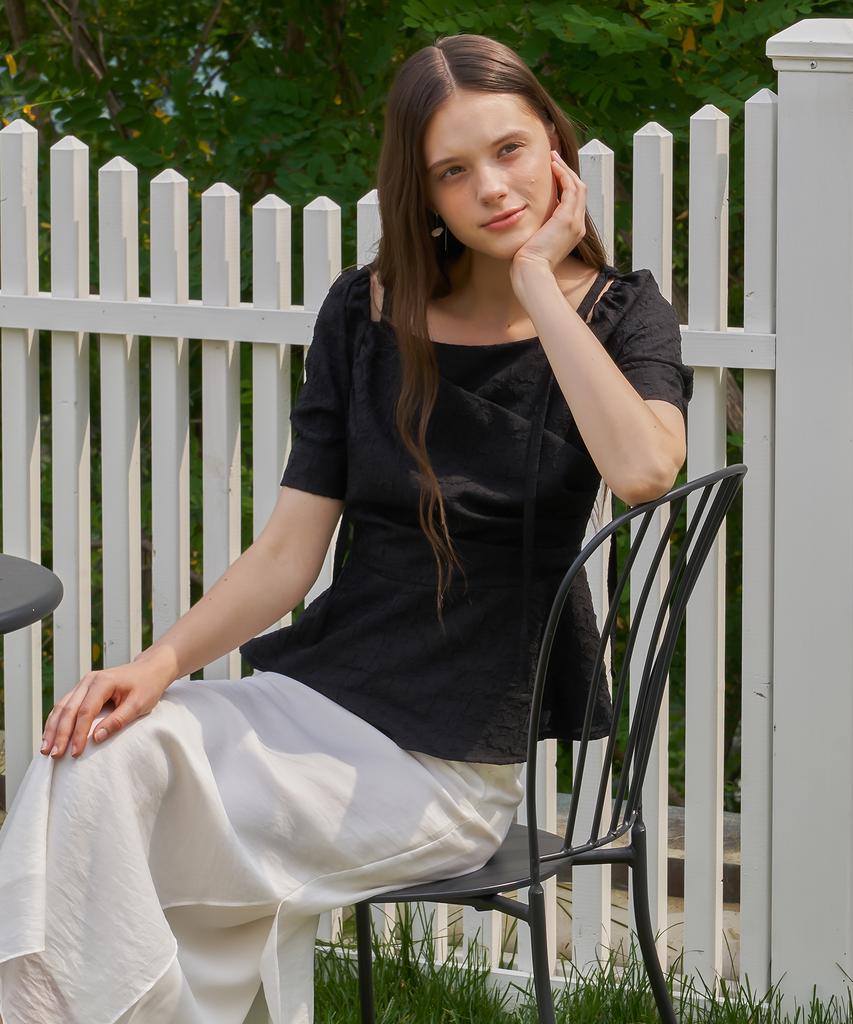 Peullobeu Mermer Blouse_Bk