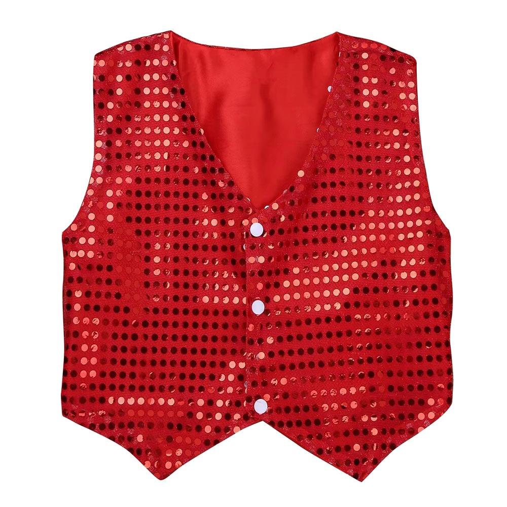 Dressy Look Sequined Vests Sequined Design Dance Costume Hip-hop Style Performance Suit  Jazz Dance