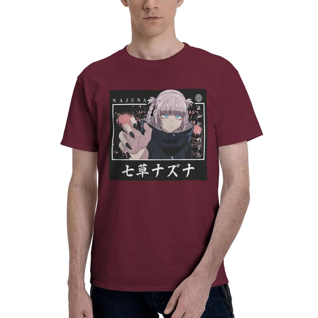 Call of The Night Anime Nazuna Nanakusa  100 Cotton TShirt Mens Classic T Shirts Men Crew Neck Short Sleeve S6XL