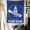 Tapeçaria de Parede Personalizada com Nome do Everton FC Estética Pendurada na Parede Manta de Tecido Impresso Tapeçarias Decorativas para Quarto Sala de Estar Decoração de Casa
