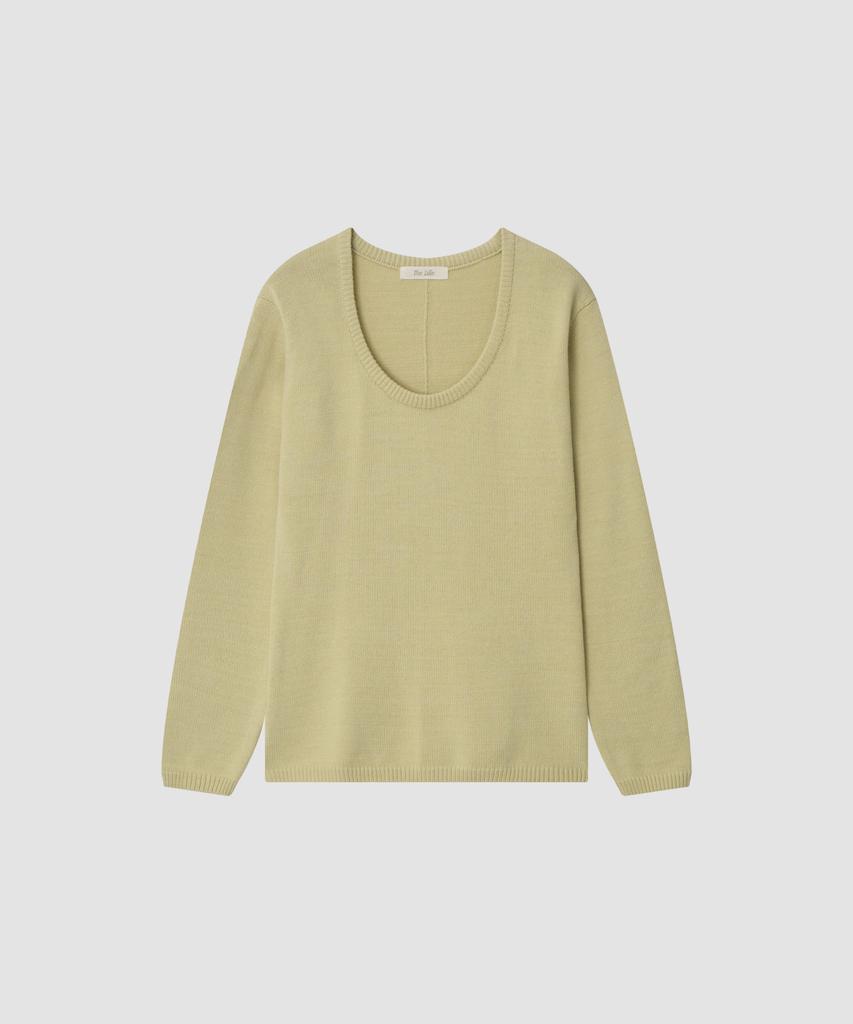 Deolil Clair U-Neck Knit_Lime