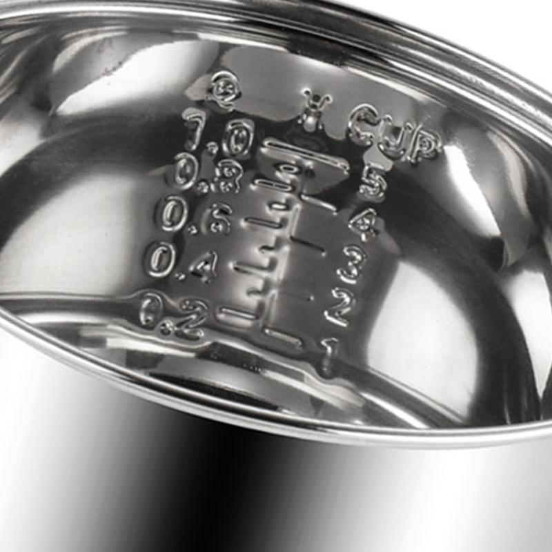 Food Grade Stainless Steel Replacement Inner Pot for Rice Cooker Nonstick Pan Inside Bowl with Heat Conductive Base