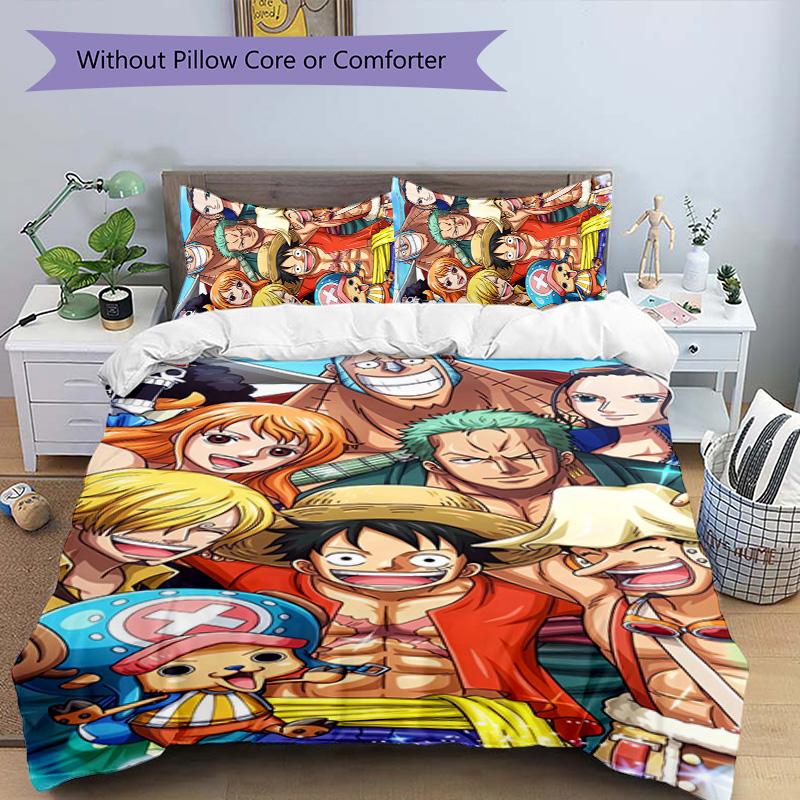 ONE PIECE 3pcs Bedding Set Duvet Cover Closure Includes 1 Duvet Cover & 2 Pillowcases for All Seasons Bedroom Home Dorm Decor