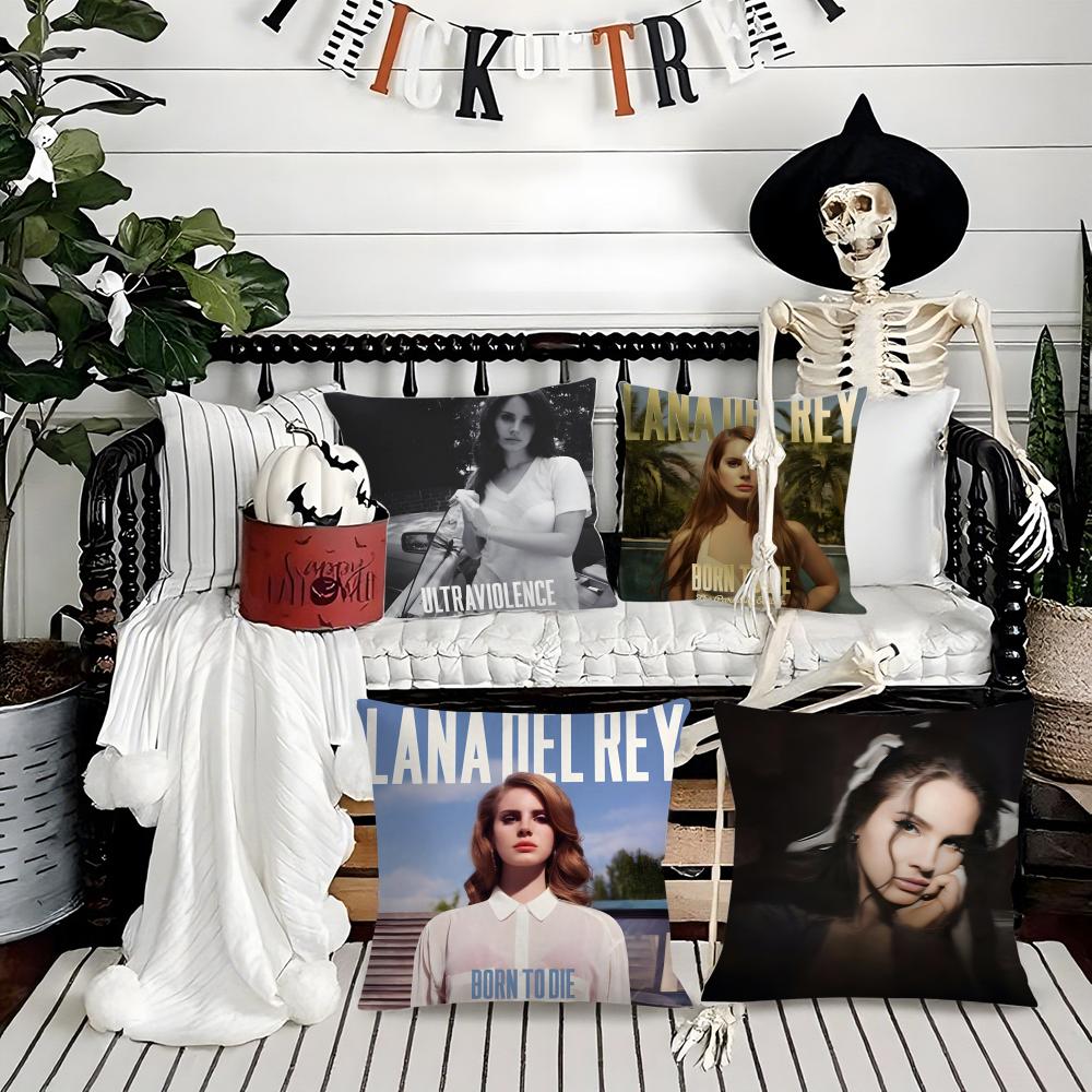 Singer Music Lana Del Rey-R Pillow Case Silky Short Plush With Invisible Zipper Dustproof Sofa Cushion Cover For Home Decor