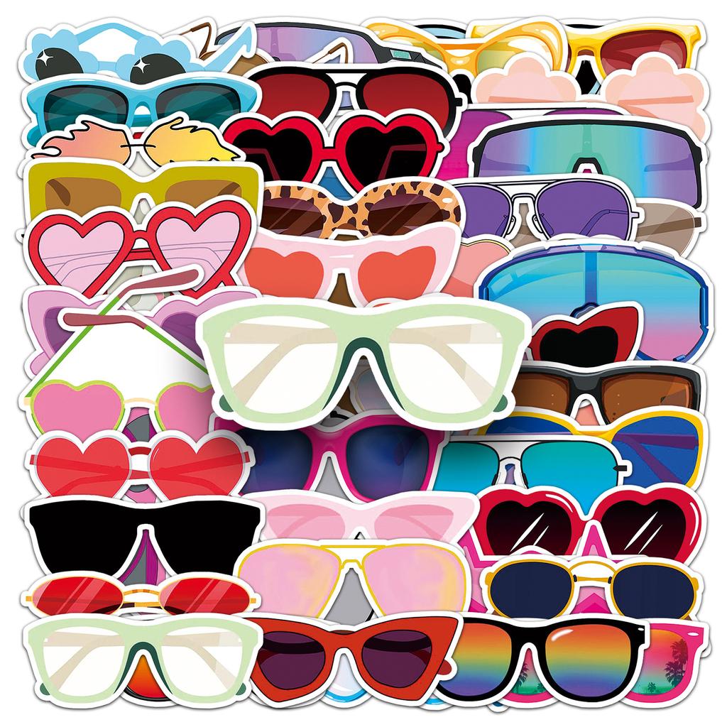 50 Sunglasses Graffiti Stickers Personalized Creative Summer Small Fresh Decorative Mobile Phone Case Water Cup Skateboard Stickers