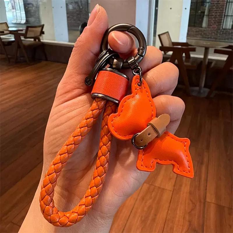 French Bulldog Puppy Handmade Car Keychain Cute Creative Bulldog Pendant Couple Gift Premium Bag Accessory