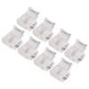 8PCS L Shaped LED Light Strip Connectors 4 Pin 10mm Transparent Gapless Solderless COB LED Adapter