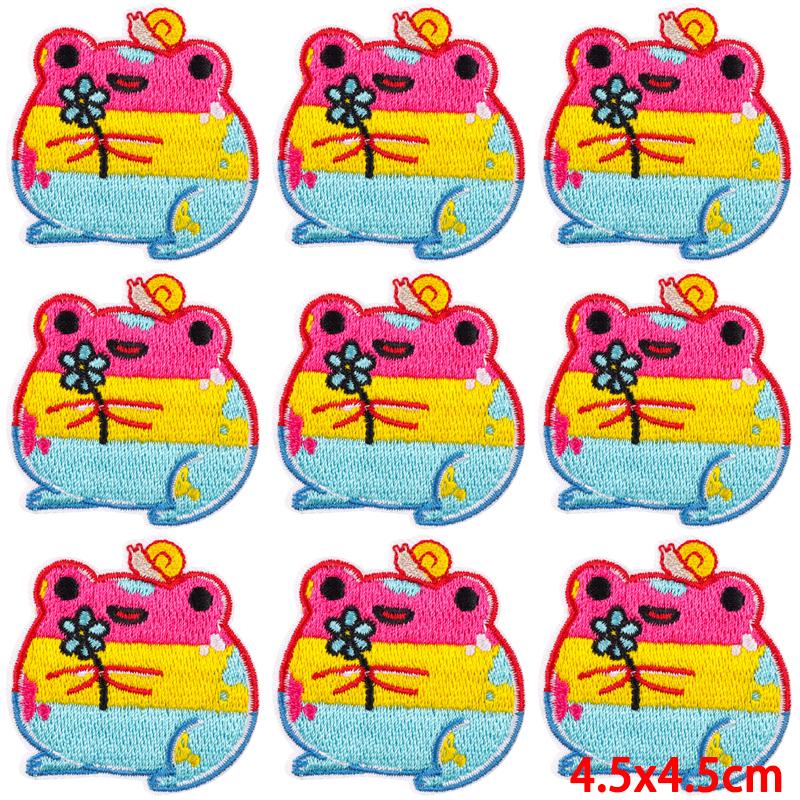 10Pcs/Lot Animal Embroidery Patch Iron On Patches For Clothing Cartoon Embroidered Patches For Clothes Cute Cat Patch Applique