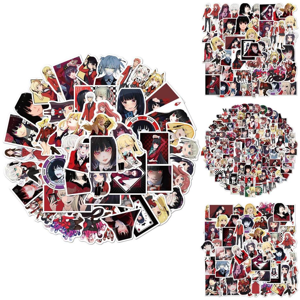 Multi-color Kakegurui Stickers Pack For Decorating Suitcases And Skateboards