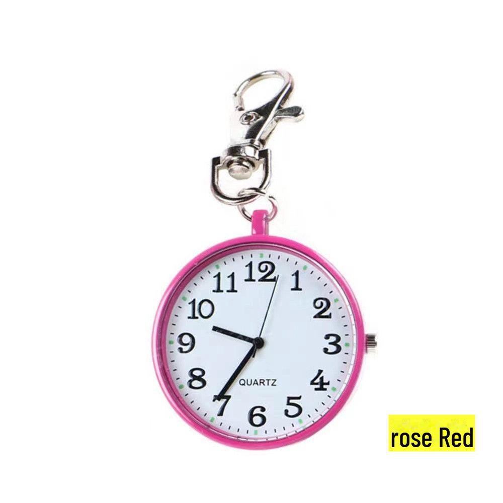 

Водонепроницаемые светящиеся цифровые карманные часы с брелком — идеально подходят для медсестер и студентов Plum Blossom Red
