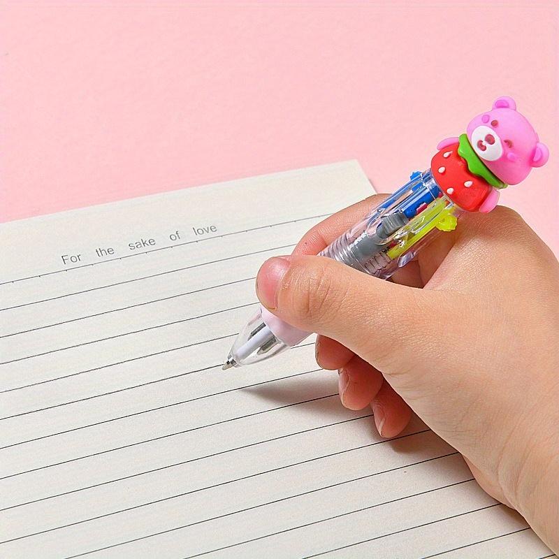 100 Stück/Los Niedliche Mini 4-Farben Druckkugelschreiber Cartoon Tierdesign Studenten Schreibwaren Examenspreis Geschenke Bürobedarf, Abschlusssaison