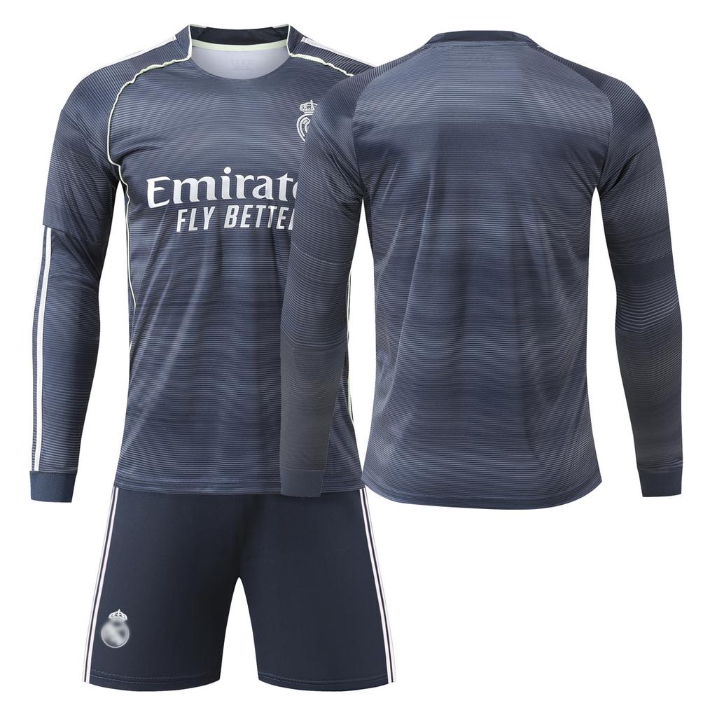 Maglie da Calcio a Manica Lunga Maglie Casa e Trasferta Real Madrid Adulti Bambini