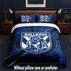 Canterbury-Bankstown Bulldogs Design Bed Bedding Set 1 Duvet Cover + 2 Pillowcases Soft Breathable Household Bed Linens