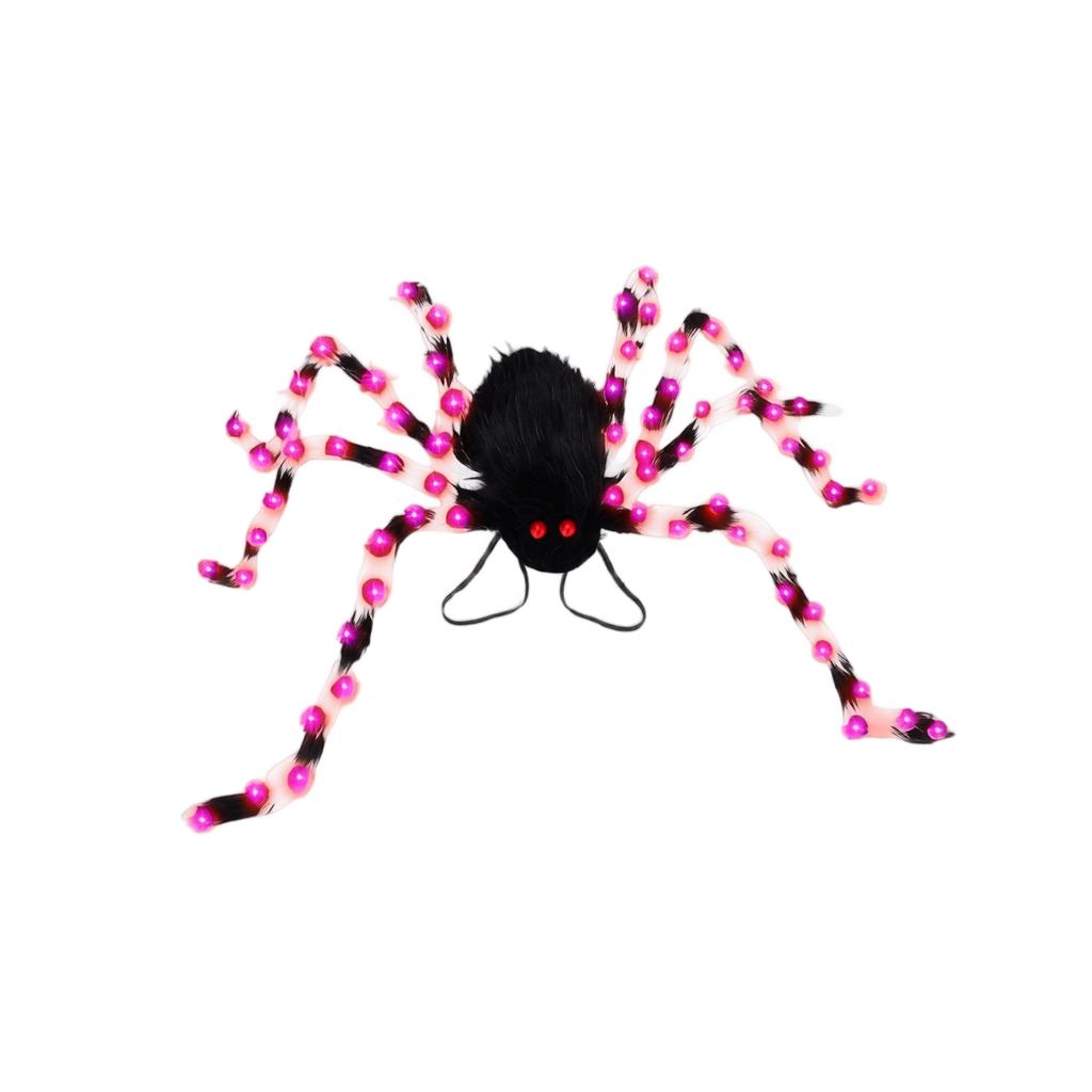 Halloween Plush Backpack with Light-Up Eyes, Candy Bag for Kids and Adults